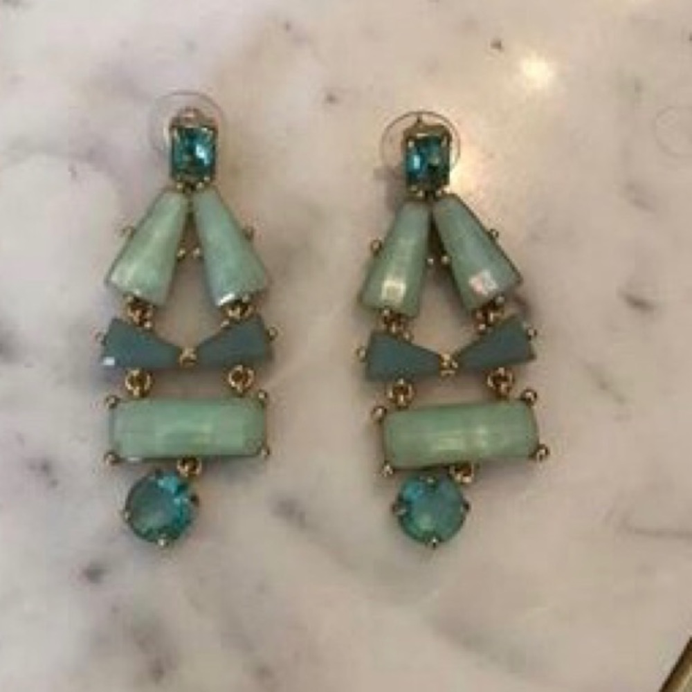 Kate Spade turquoise and gold drop earrings